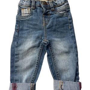 Mud Pie  Baby Toddler Boy Denim Blue Hipster Jeans Pants Sz 3-6 Months